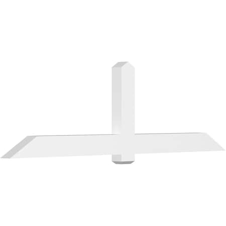Ekena Millwork Eugene Architectural Grade PVC Gable Bracket, 96"W x 28"H x 4"D x 6"F, 7/12 Pitch GBP096X28X0406EUG00